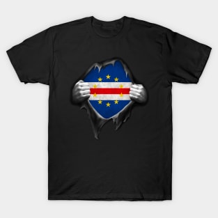 Cape Verde Flag Cape Verdean Roots DNA Pride Gift T-Shirt